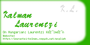 kalman laurentzi business card